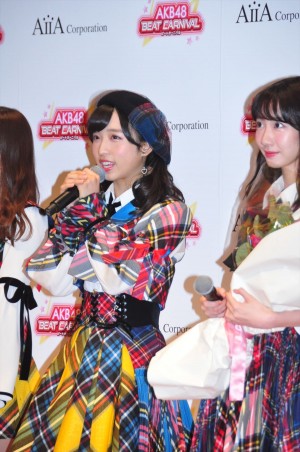 アイア AKB48を起用した新作ゲームお披露目記者会見に登場した小栗有以