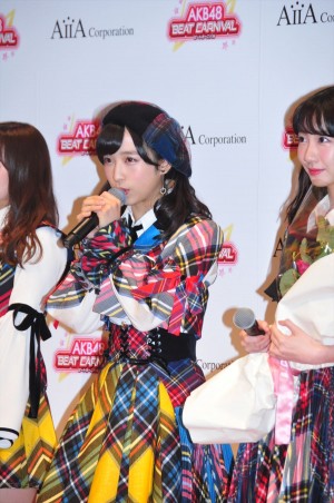 アイア AKB48を起用した新作ゲームお披露目記者会見に登場した小栗有以