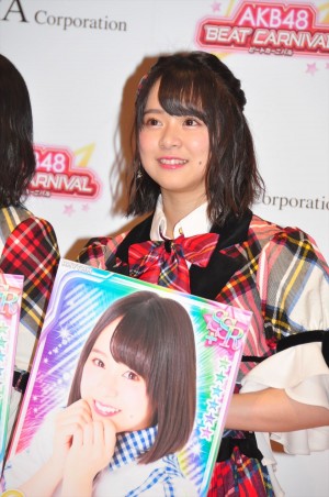 アイア AKB48を起用した新作ゲームお披露目記者会見に登場した倉野尾成美