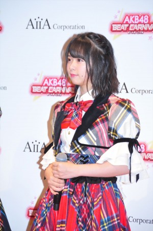 アイア AKB48を起用した新作ゲームお披露目記者会見に登場した倉野尾成美