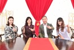 『今回のみ例外を認める』出演者。左から古谷有美TBSアナウンサー、岩崎恭子、ハライチ・澤部佑、ギャル曽根