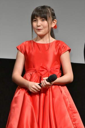 『ちいさな英雄―カニとタマゴと透明人間―』完成披露プレミア試写会イベントに登場した鈴木梨央