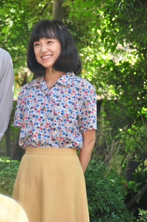 土曜ドラマ『みかづき』囲み取材に登場した永作博美