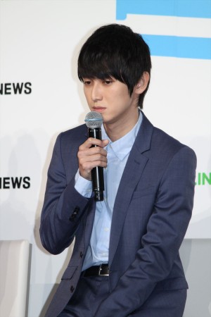 オリジナル連続ドラマ『ミライさん』完成発表会に登場した本郷奏多