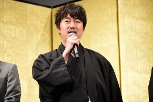 『泣き虫しょったんの奇跡』公開直前試写会舞台挨拶に登壇した新井浩文