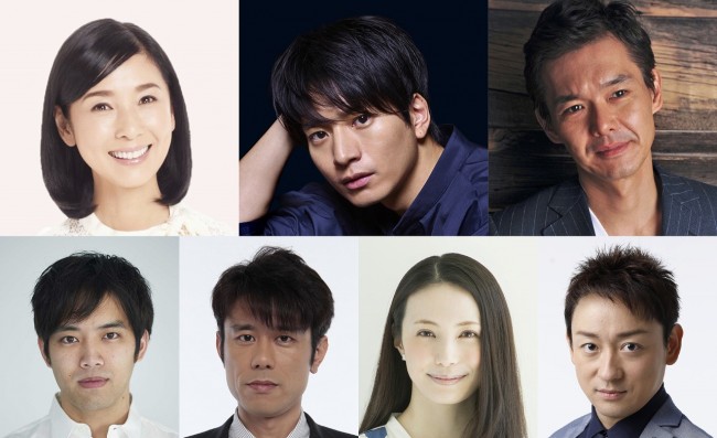 『連続ドラマW パンドラIV AI戦争』キャスト。上段左から黒木瞳、向井理、渡部篤郎、下段左から三浦貴大、原田泰造、美村里江、山本耕史