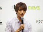 ドラマ『文学処女』制作発表会＆試写会に出席した中尾暢樹