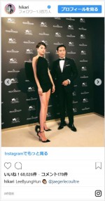 森星、レッドカーペットで美脚を披露　※「森星」インスタグラム