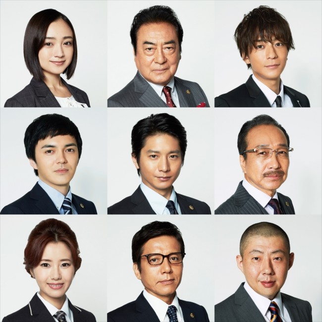 『リーガルV』への出演が発表された(上段左から)安達祐実、高橋英樹、三浦翔平、(中段左から)林遣都、向井理、小日向文世、(下段左から)内藤理沙、勝村政信、荒川良々