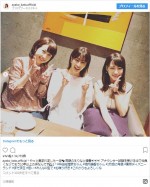 （左から）相内優香アナウンサー、加藤綾子アナウンサー、枡田絵理奈アナウンサー、久しぶりの再会を喜ぶ　※「加藤綾子」インスタグラム