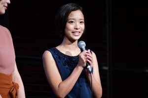 『news zero』記者発表会に出席した河西歩果