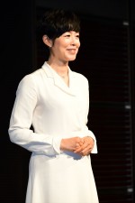 『news zero』記者発表会に出席した有働由美子