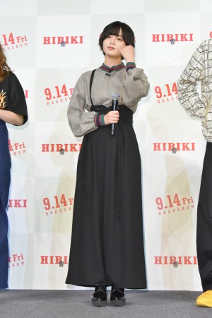 『響 ‐HIBIKI‐』学生限定公開直前イベントに登場した平手友梨奈