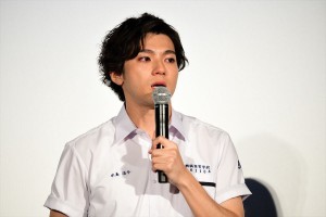 映画『あの頃、君を追いかけた』完成披露試写会に登壇した山田裕貴