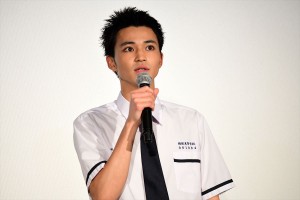 映画『あの頃、君を追いかけた』完成披露試写会に登壇した中田圭祐