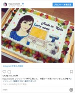 比嘉愛未に贈られた特製ケーキ ※「比嘉愛未」インスタグラム