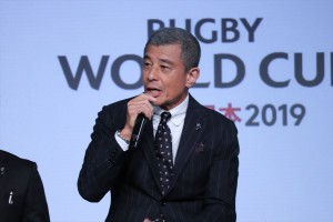 「ラグビーワールドカップ2019日本大会 1YEAR TO GO KICK‐OFF EVENT」に登場した舘ひろし