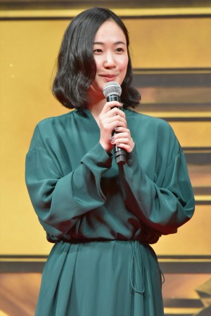 『億男』完成披露試写会に登壇した黒木華