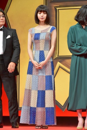 『億男』完成披露試写会に登壇した池田エライザ