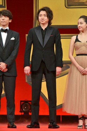 『億男』完成披露試写会に登壇した藤原竜也