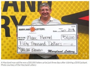 5万円当選の3日後にまた500万円当選！　ロトで超幸運な男性を発見