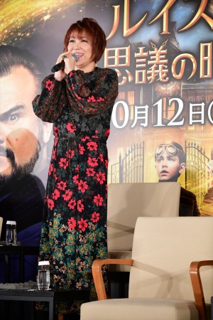 映画『ルイスと不思議の時計』吹替版完成会見に出席した松本梨香