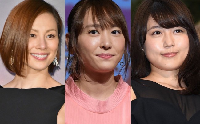 （左から）米倉涼子、新垣結衣、有村架純