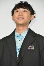 映画『パーフェクトワールド 君といる奇跡』公開記念舞台挨拶に登壇した須賀健太