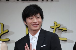 映画『スマホを落としただけなのに』完成披露試写会に出席した田中圭