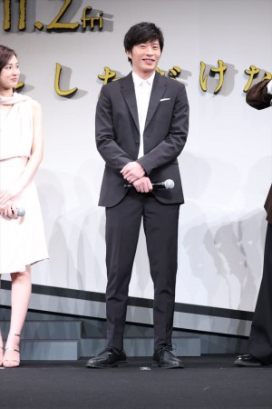 映画『スマホを落としただけなのに』完成披露試写会に出席した田中圭