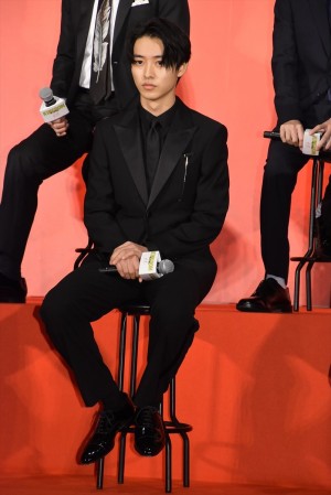 映画『キングダム』製作報告会見に登壇した山崎賢人