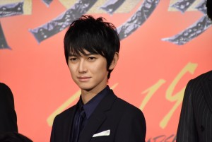 映画『キングダム』製作報告会見に登壇した本郷奏多