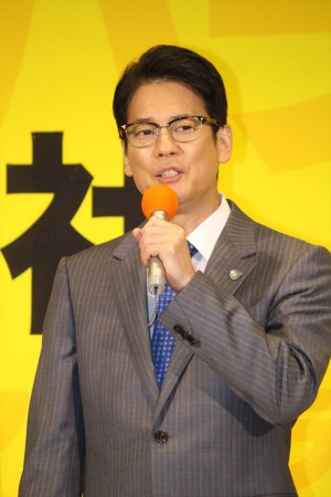 『ハラスメントゲーム』完成披露試写＆記者会見に登場した唐沢寿明