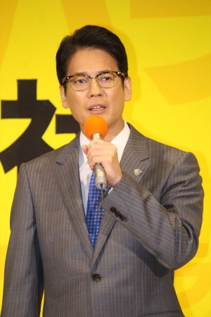 『ハラスメントゲーム』完成披露試写＆記者会見に登場した唐沢寿明