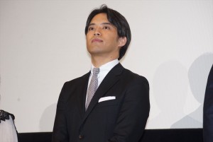 映画『栞』完成披露舞台挨拶に登壇した三浦貴大