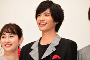 映画『走れ！T校バスケット部』プレミア試写会に登場した志尊淳