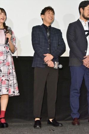 映画『ムタフカズ』初日舞台挨拶に登壇した成河