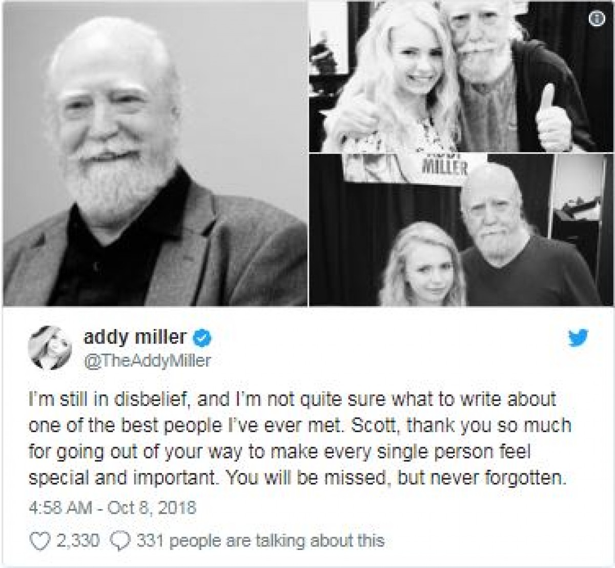 『ウォーキング・デッド』ハーシェル役の俳優、死去　共演キャスト追悼