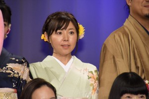 映画『ドラえもん　のび太の月面探査記』製作発表会見に登壇した大原めぐみ