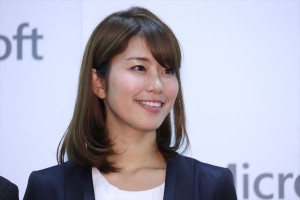 日本マイクロソフト記者説明会に登場した稲村亜美