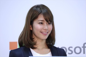 日本マイクロソフト記者説明会に登場した稲村亜美