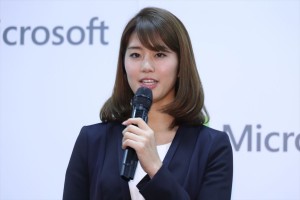 日本マイクロソフト記者説明会に登場した稲村亜美