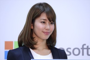 日本マイクロソフト記者説明会に登場した稲村亜美