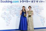 「Booking.com Traveler of the Year 表彰式」に登壇した丸山桂里奈、デヴィ夫人