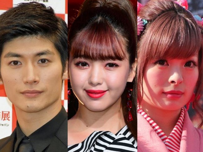(左から)三浦春馬、藤田ニコル、きゃりーぱみゅぱみゅ
