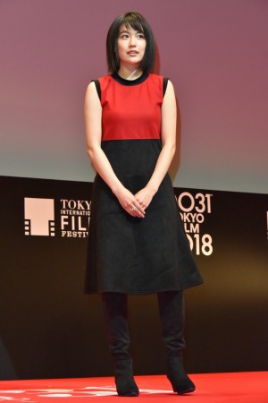 第31回東京国際映画祭アウォード・セレモニーに登場した木竜麻生