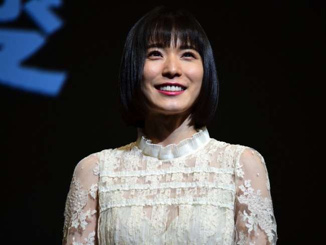  第31回東京国際映画祭クロージング上映前イベントに登壇した松岡茉優