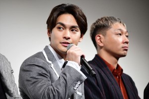 映画『夜明け』完成披露試写会 舞台挨拶に登壇した柳楽優弥