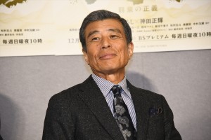 プレミアムドラマ『クロスロード3　群集の正義』試写会に出席した舘ひろし