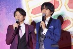 映画『ニセコイ』スペシャルステージに登壇した（左から）King & Prince岸優太、Sexy Zone中島健人